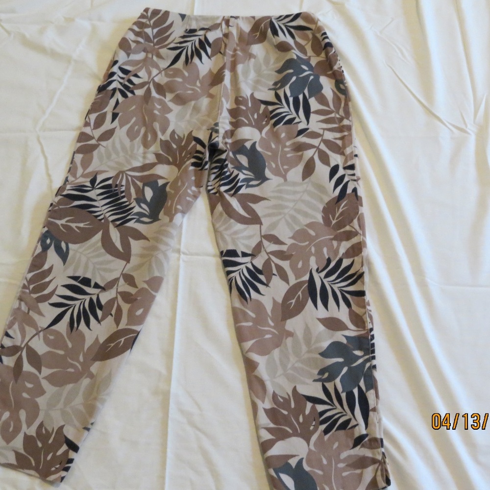 Tropical safari print pants